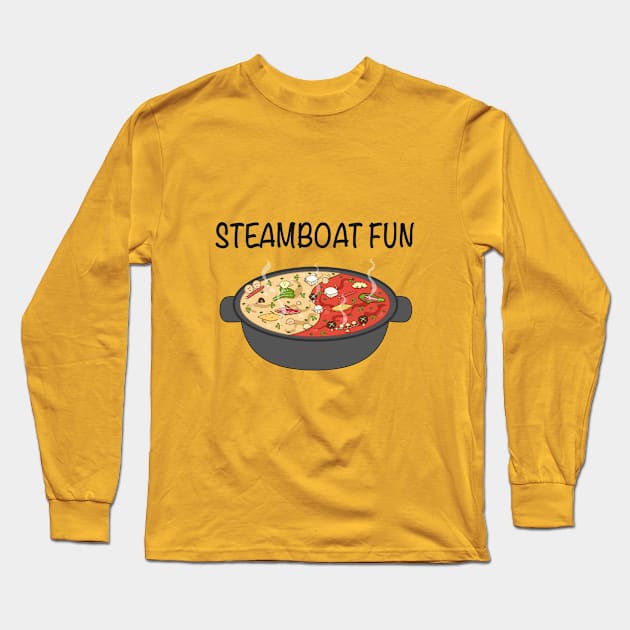 Steamboat Fun Long Sleeve T-Shirt by chyneyee